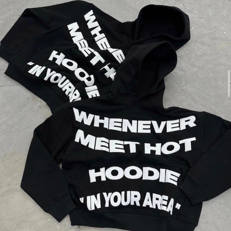 Áo hoodie WHENEVER in nổi 3D vải 100% cotton siêu dày, siêu bền, không bị xù lông Gonz.brand