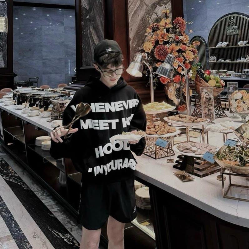 Áo hoodie WHENEVER in nổi 3D vải 100% cotton siêu dày, siêu bền, không bị xù lông Gonz.brand
