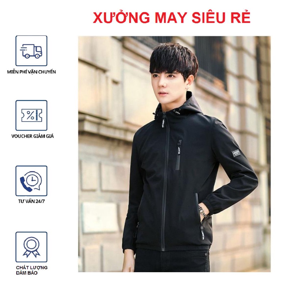 Áo khoát nam kiểu dù cao cấp dây kéo bao chất đẹp cá tính-A1015
