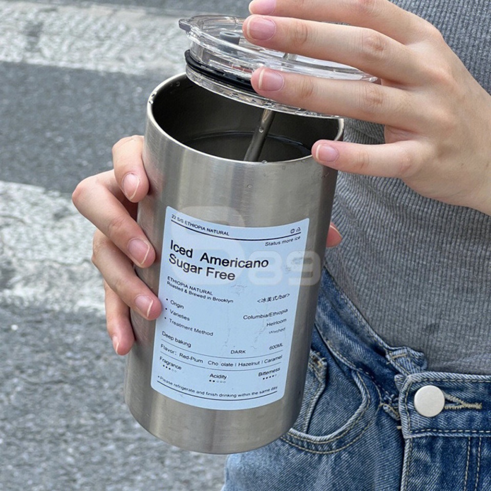 . Ly giữ nhiệt iced americano inox 304 thể tích 600ml