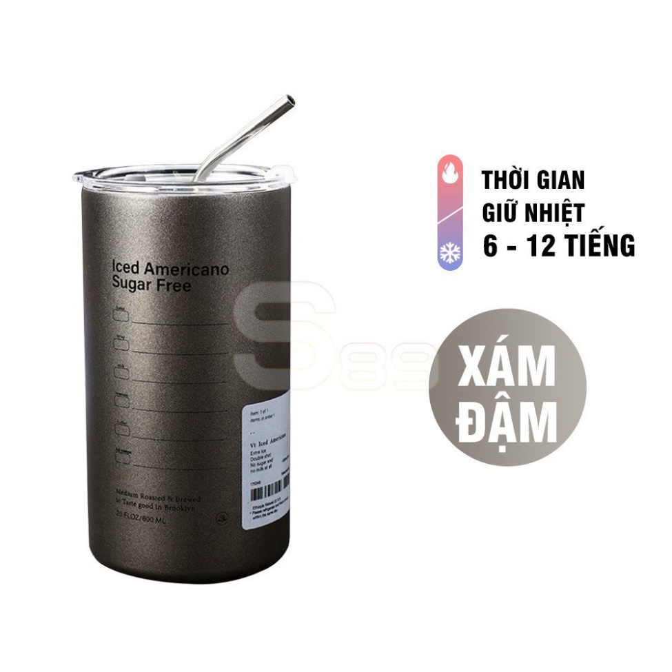 . Ly giữ nhiệt iced americano inox 304 thể tích 600ml