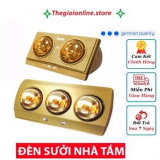 Bóng đèn sưởi nhà tắm treo tường đui sứ chống cháy nổ, Đèn sưởi nhà tắm 2 bóng 3 bóng cao cấp