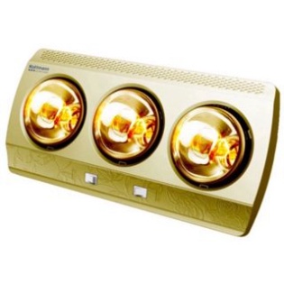 Bóng đèn sưởi nhà tắm treo tường đui sứ chống cháy nổ, Đèn sưởi nhà tắm 2 bóng 3 bóng cao cấp