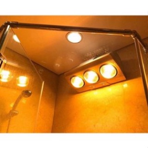 Bóng đèn sưởi nhà tắm treo tường đui sứ chống cháy nổ, Đèn sưởi nhà tắm 2 bóng 3 bóng cao cấp