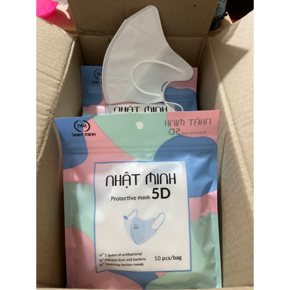 KHẨU TRANG NHẬT NINH 5D MASK 200 CHIẾC 1 HỘP NGĂN KHÓI BỤI VÀ VI KHUẨN CỰC TỐT
