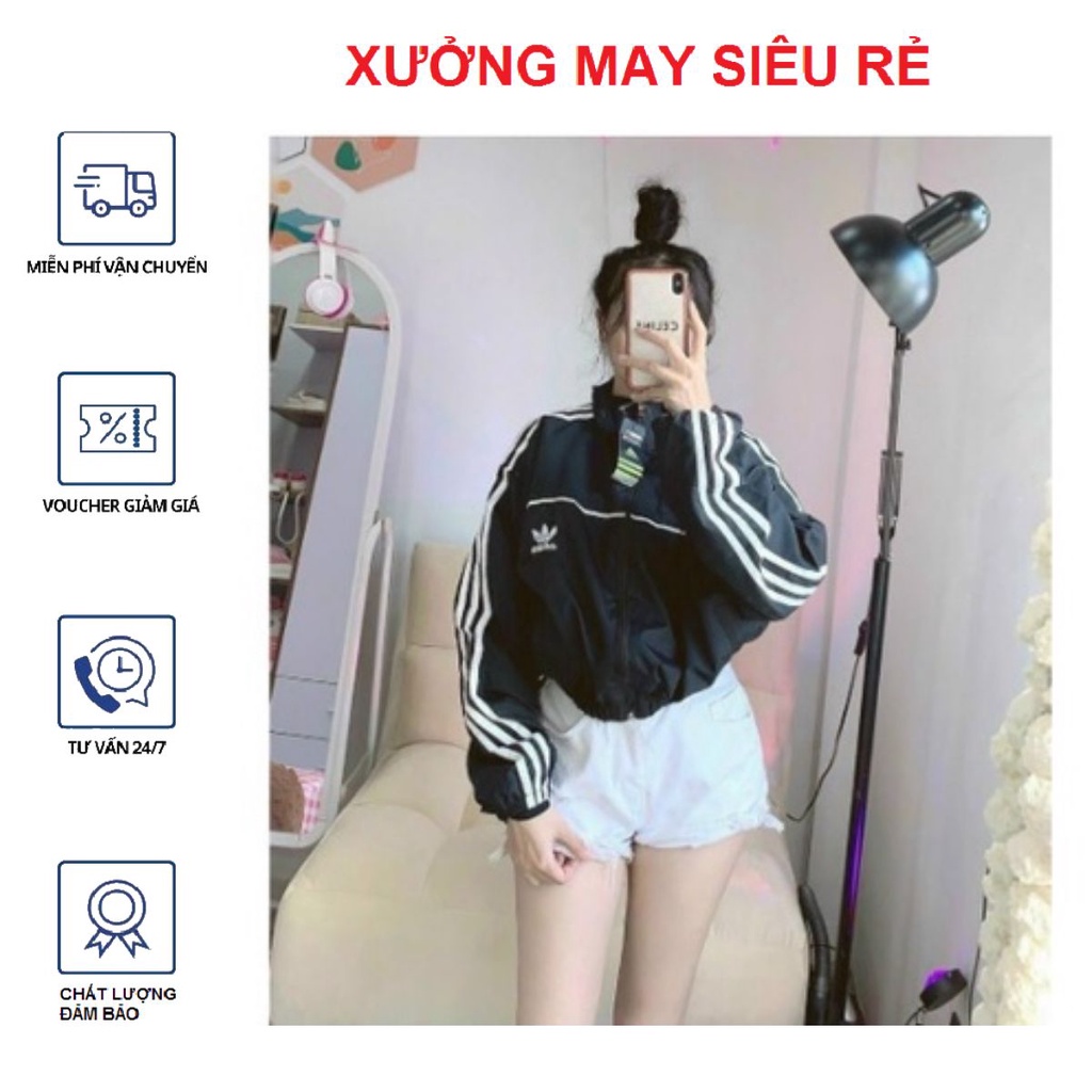Áo khoác nữ logo 3 sọc hàng bao chất cực chất-A841