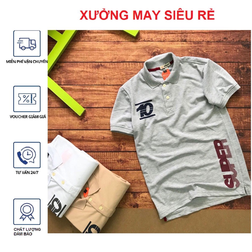 Áo thun nam áo phông nam có cổ - cổ trụ - cổ bẻ S.U.P.P.E.R D.R.Y 10 bao đẹp cực hót-AT039