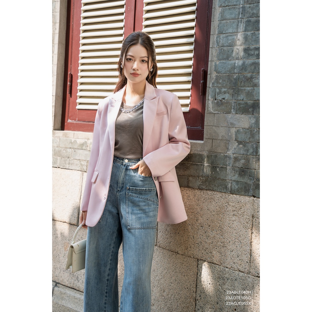 Áo blazer nữ tay dài Eva de Eva 23ABLE040H