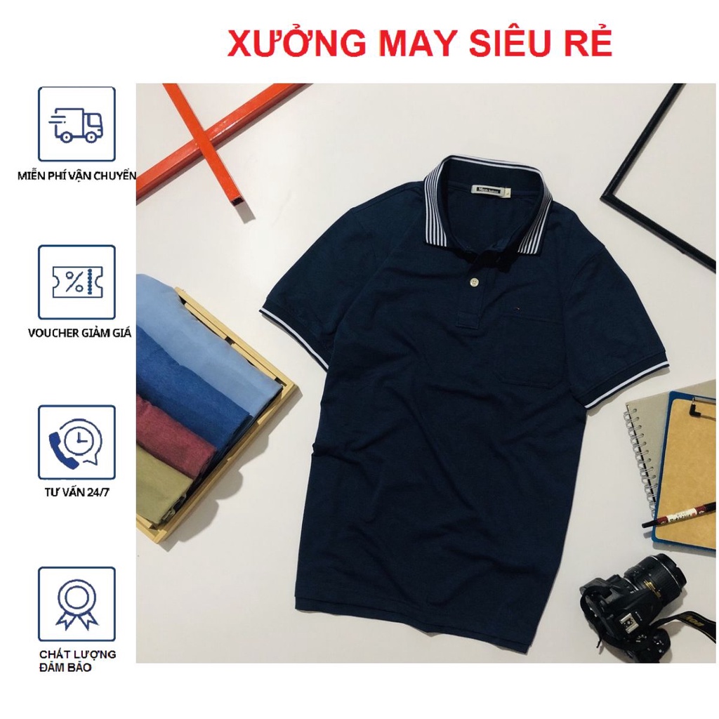 Áo thun nam áo phông nam có cổ - cổ trụ - cổ bẻ A.E hàng bao chất bao đẹp-AT016