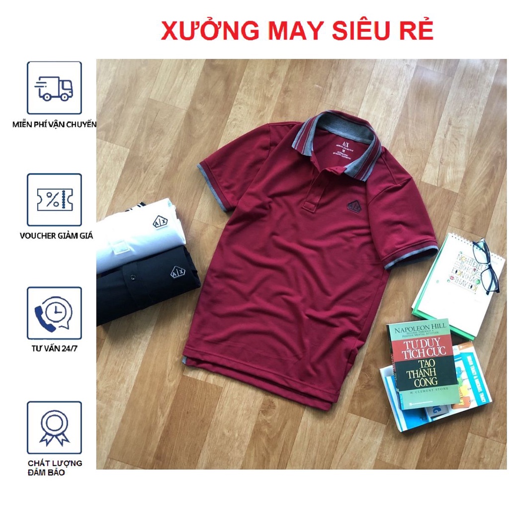 Áo thun nam áo phông nam có cổ - cổ trụ - cổ bẻ A.R.M.A.N.I cực chất nhiều màu lựa chọn-AT030