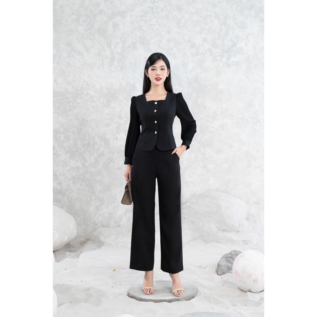 Quần suông khóa trước MMOutfit QU0623166