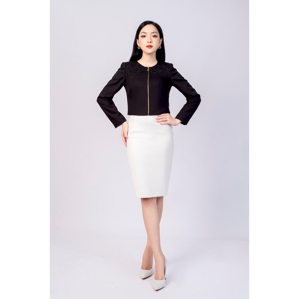 Áo vest, kiểu dáng croptop cổ tròn MMOutfit M-AV000521006