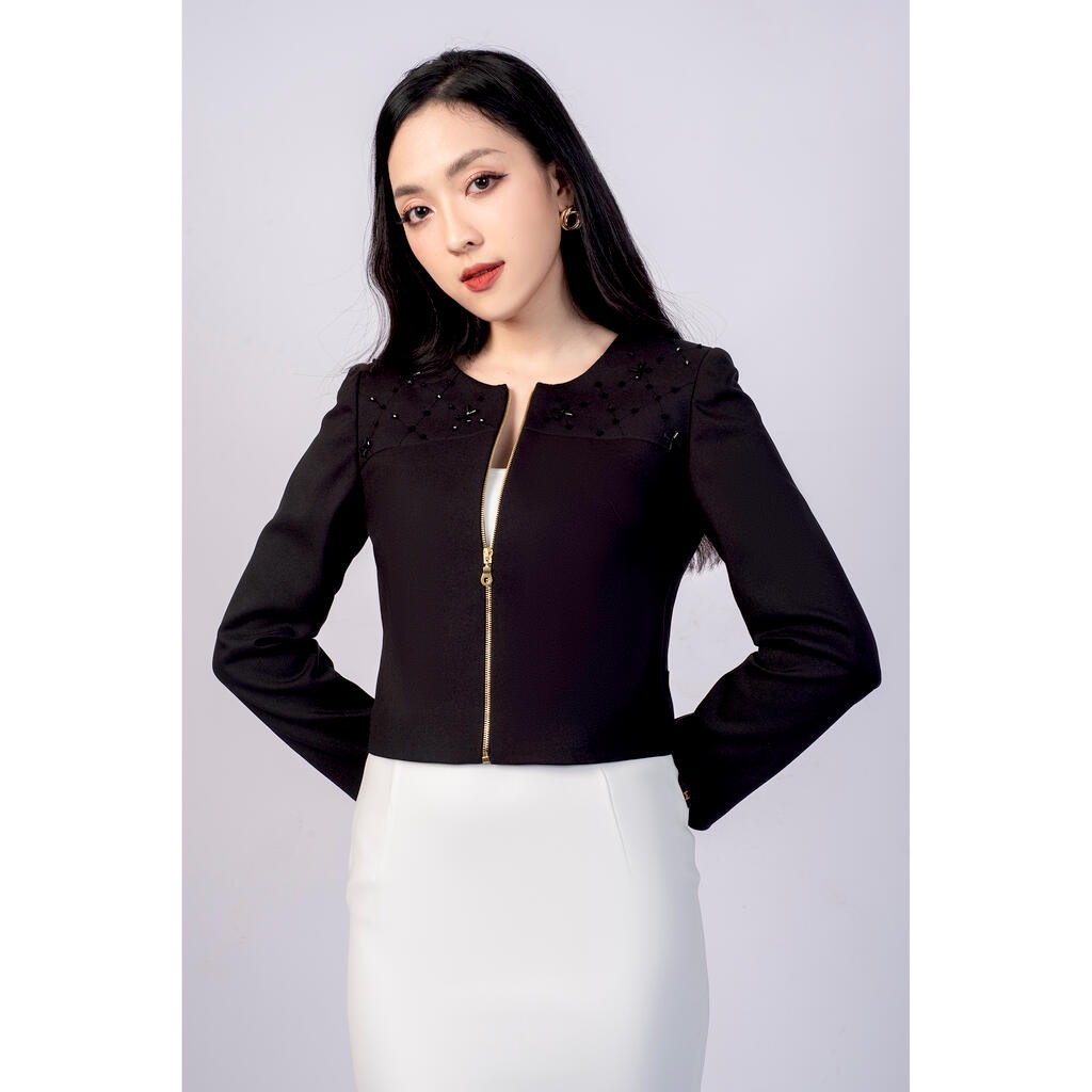 Áo vest, kiểu dáng croptop cổ tròn MMOutfit M-AV000521006