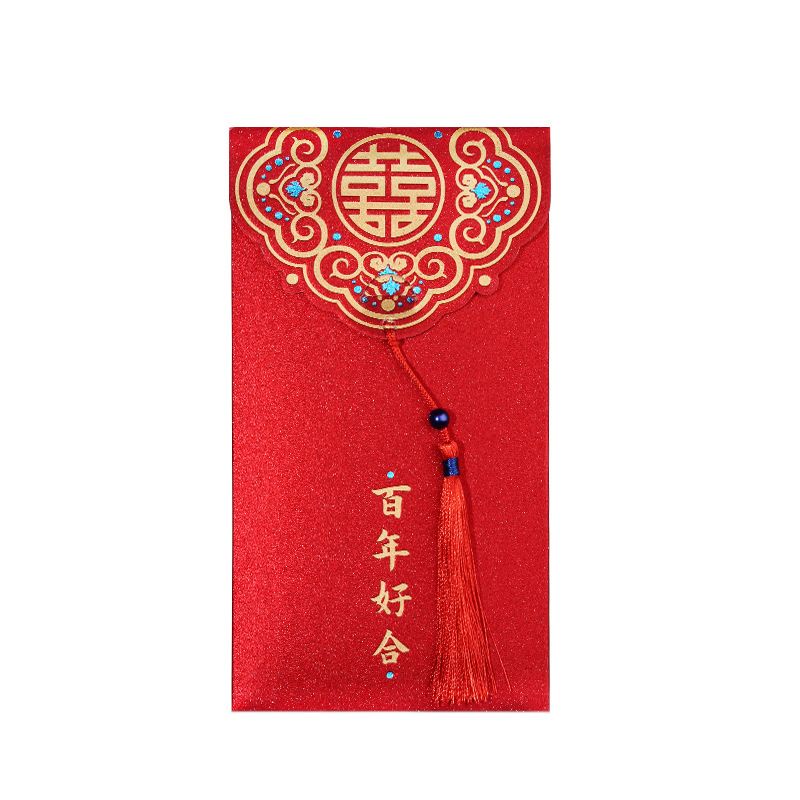 Bao Lì Xì Đỏ Có Tua Rua Phong Cách Trung Hoa Sáng Tạo