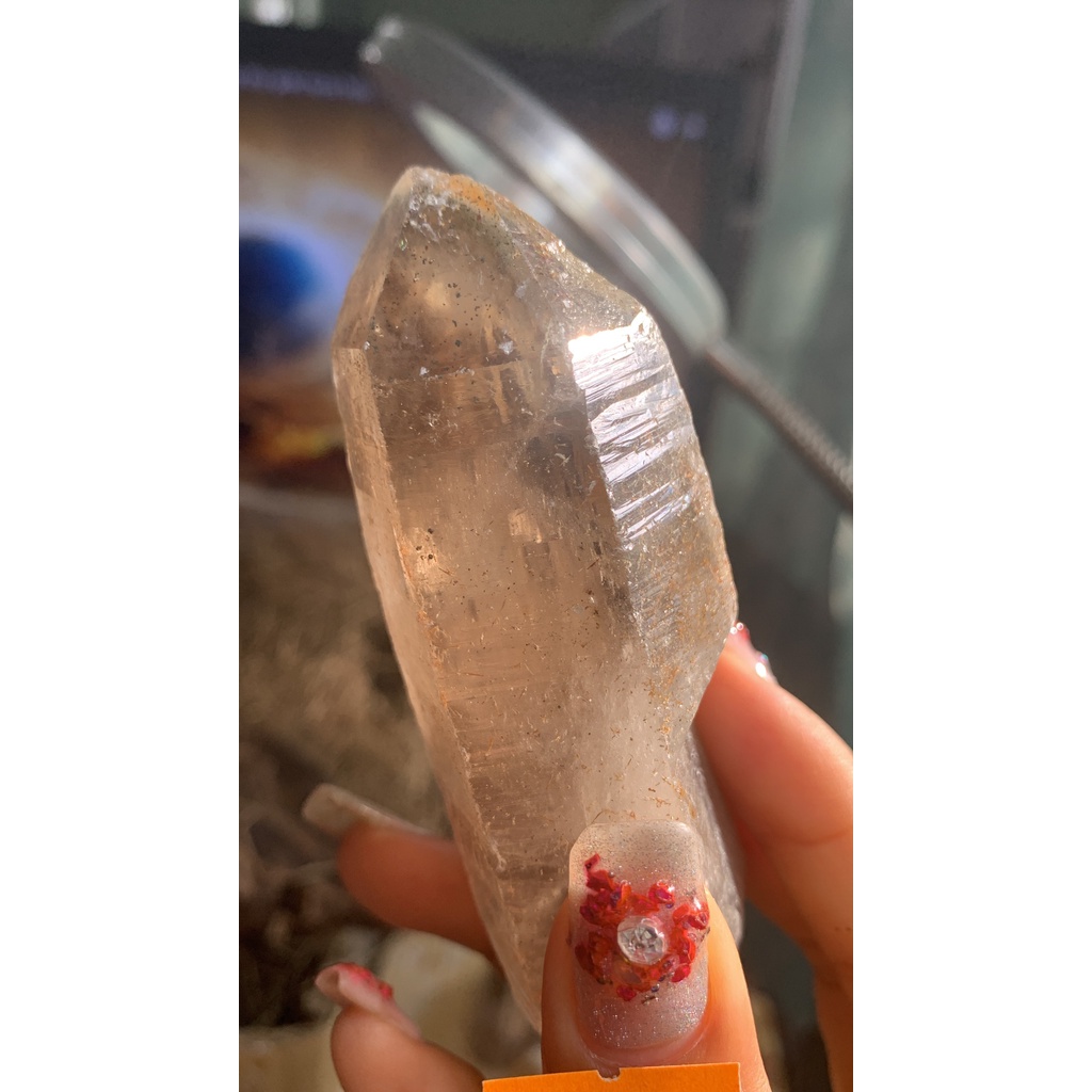 Viên stone Thạch Anh vàng trà tự nhiên trụ tinh thể gậy năng lượng cực mạnh vũ trụ 746