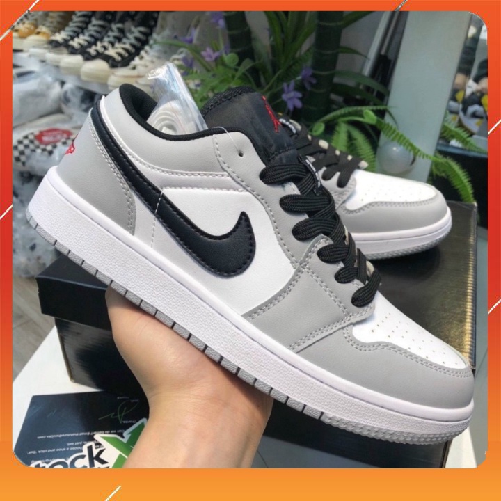 Giày Nam Xám Chỉ Đỏ cổ thấp , dành hottrend dành cho nam nữ Xmenshop2