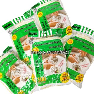 Túi 100 chiếc túi bọc đựng lọc rác bồn rửa chén bát