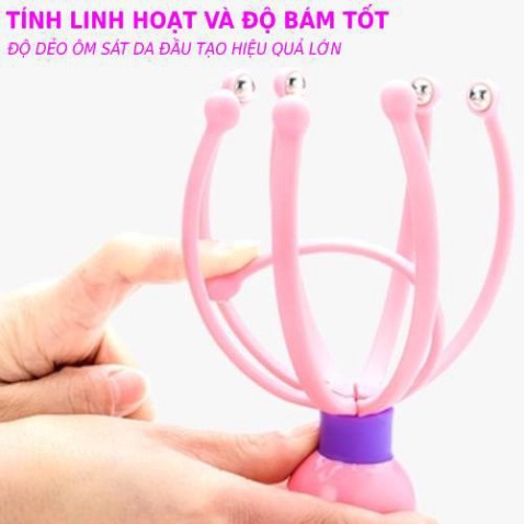 Dụng Cụ Massage Da Đầu 8 Nhánh Bạch Tuộc Cải Tiến,Giúp Thư Giản,Giảm Đau Đầu🍀FREESHIP🍀Massage Đầu - Cây Mát Xa Đầu Thư
