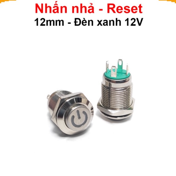 Nút nhấn chống nước đầu cao  lỗ khoét 12mm/16mm/19mm/22mm