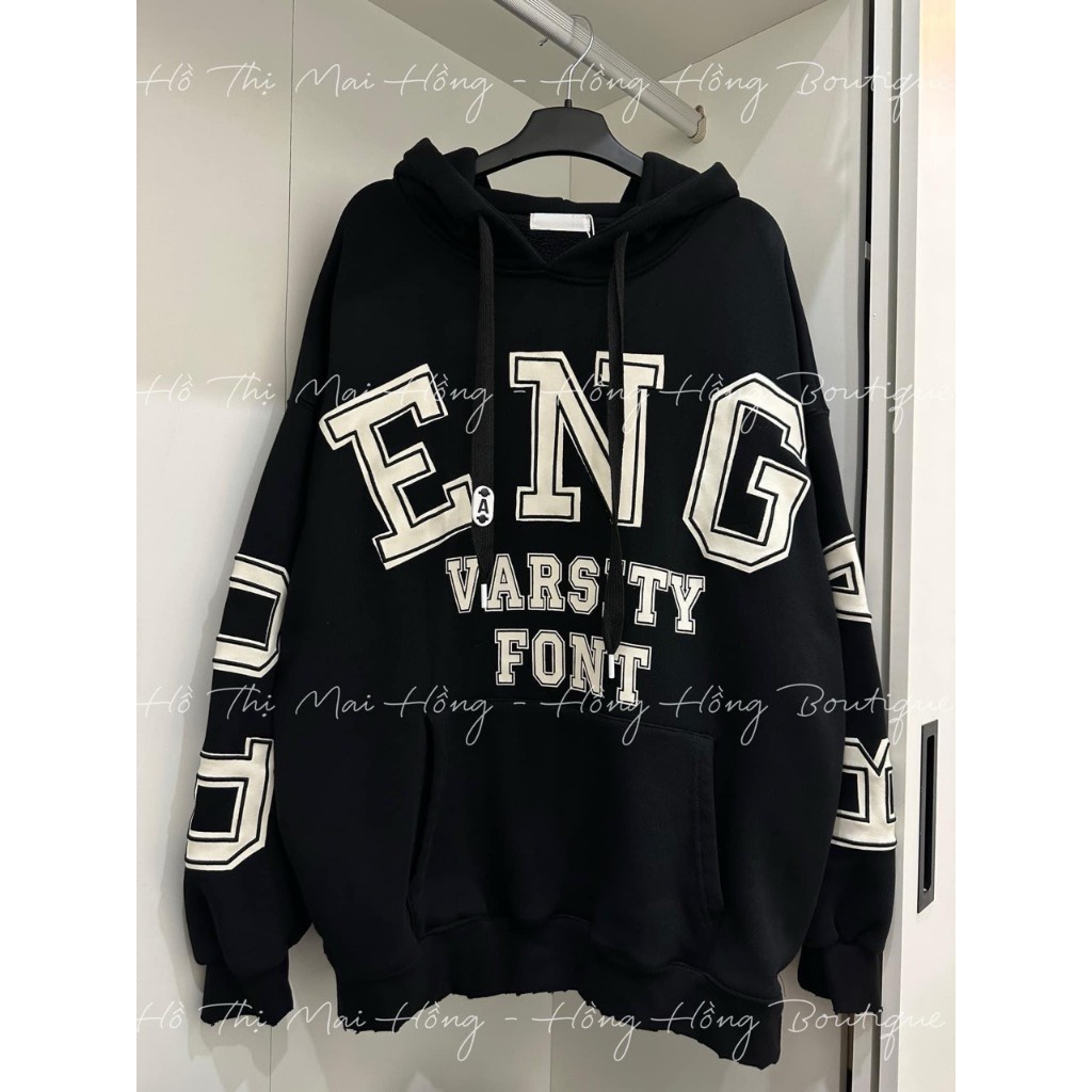 Áo Nỉ Hoddie ENG Form Rộng Unisex, áo Khoác Nỉ Bông Nam Nữ Hàn Quốc siêu xinh siêu xịn TX34