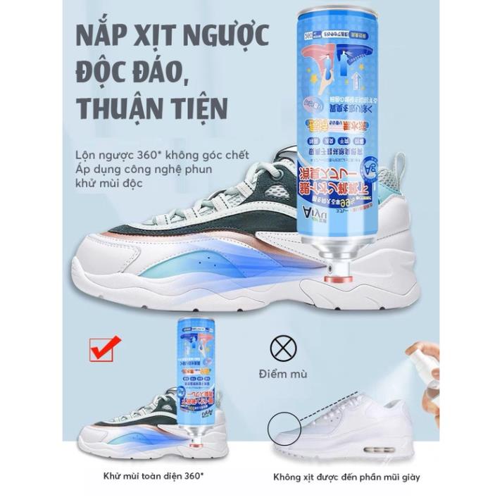 Bình Xịt Khử Khử Mùi Hôi Chân Hôi Giày Nhật Bản Chứa Công Thức Nano Bạc Kháng Khuẩn Mát Lạnh Hương Thêm Giữ Cực Lâu