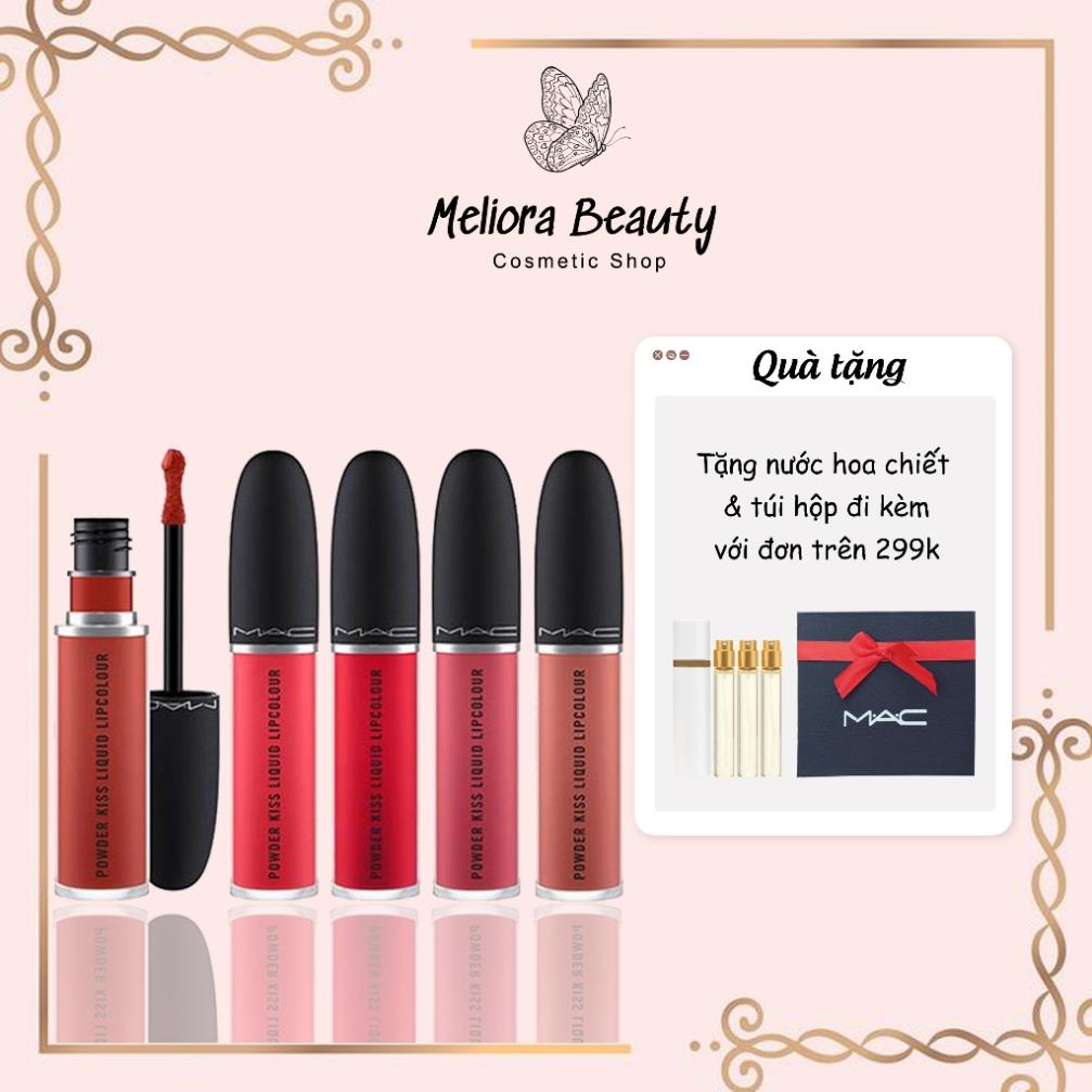 Son MAC kem Powder Kiss Liquid Lipcolour. Thanh li, xả kho  1102A b