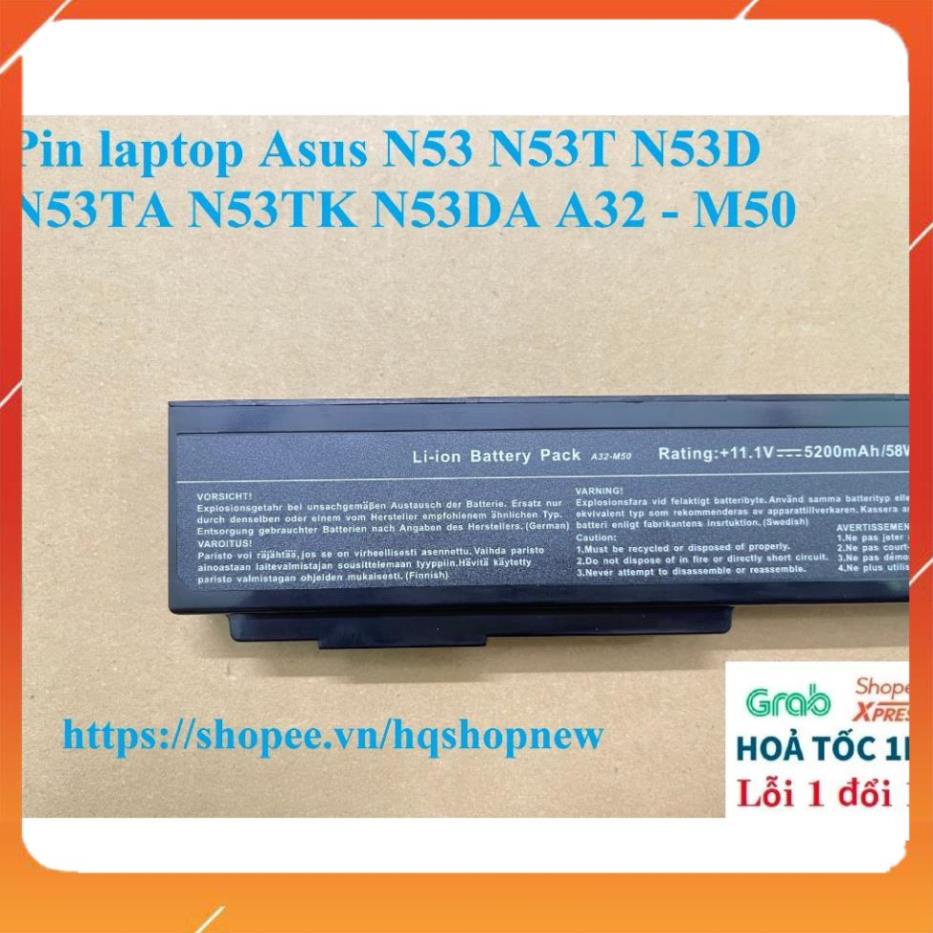 HCMPin laptop Asus N53 N53T N53D N53TA N53TK N53DA A32 - M50