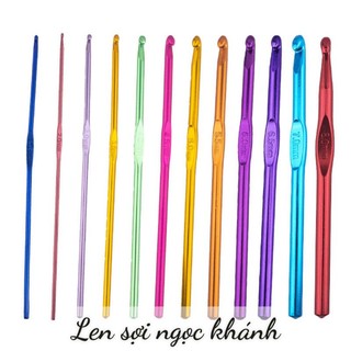 Cây móc len bằng nhôm 1 đầu
