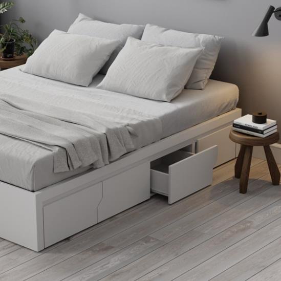 Giường ngủ 4 ngăn kéo DTH_1306, 203x35cm, Giường ngủ gỗ