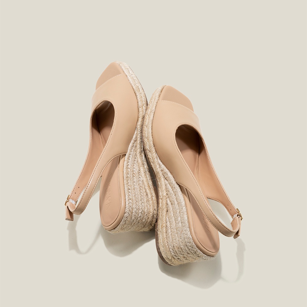 Vascara Giày Slingback Đế Xuồng Bọc Dây Cói - SDX 0445
