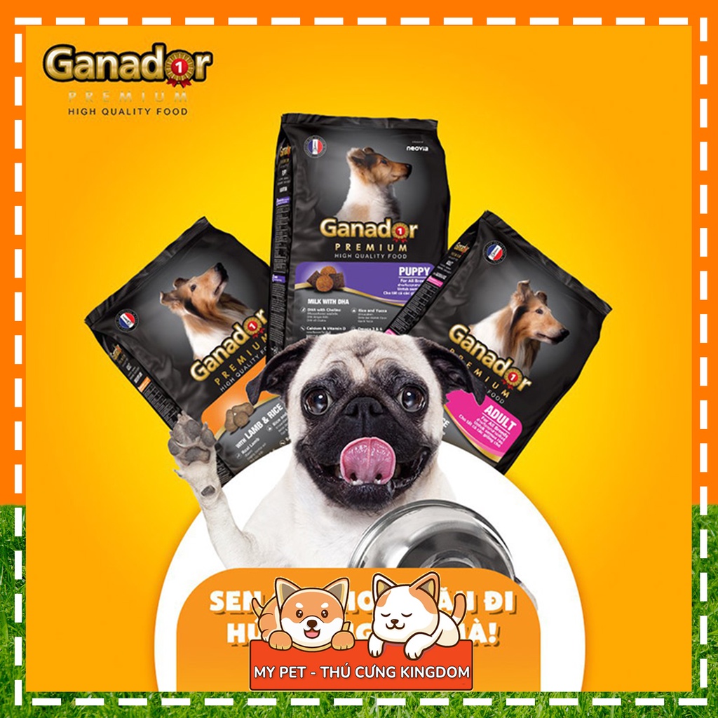Thức Ăn Hạt Khô Ganador FIB'S Đồ Ăn Cho Chó Con, Chó Lớn 400g - Mypet - TT041