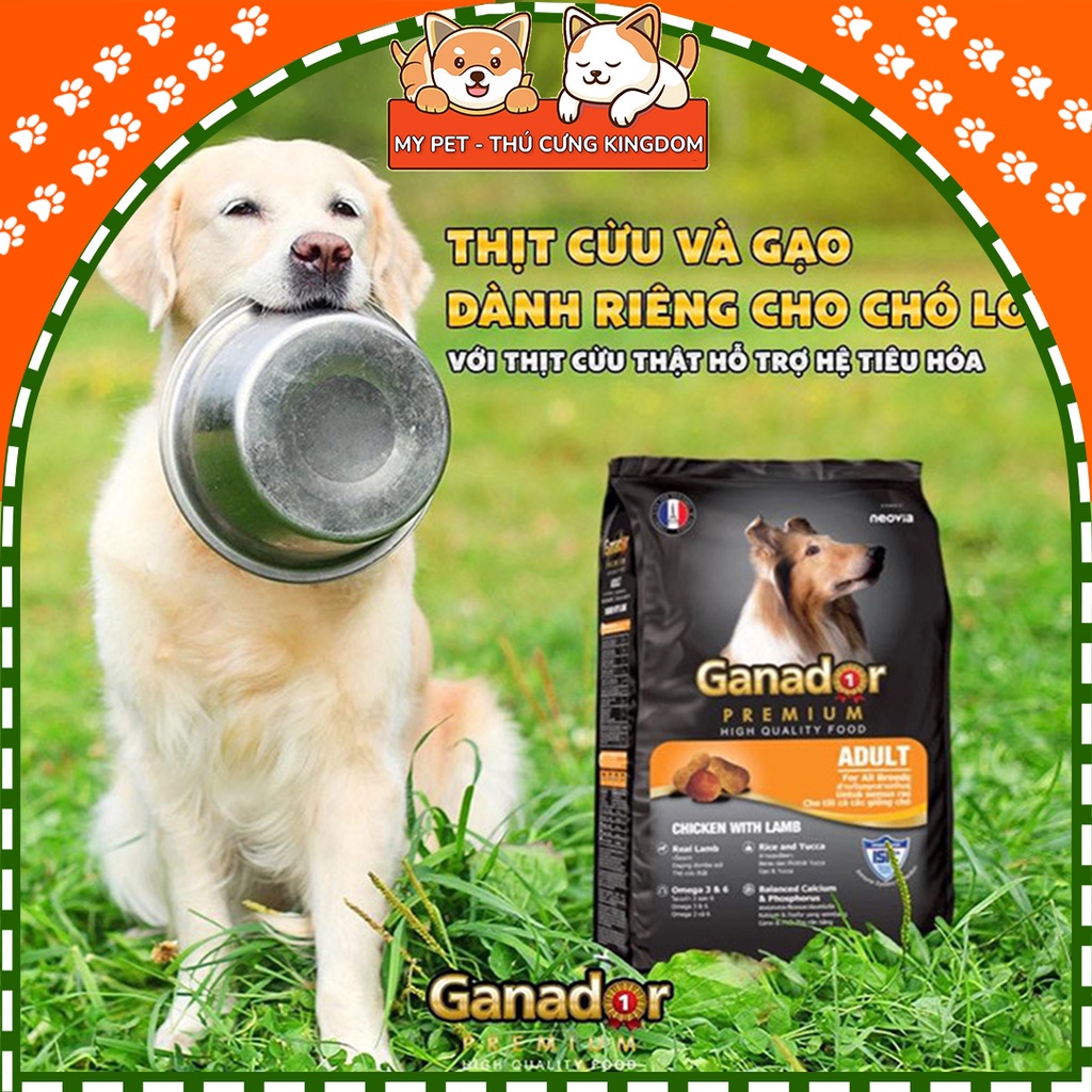 Thức Ăn Hạt Khô Ganador FIB'S Đồ Ăn Cho Chó Con, Chó Lớn 400g - Mypet - TT041
