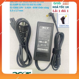 Hcm sạc laptop acer aspire e1-510 e1-510p e1-521 e1-522 e1-530 e1-530g 19v - 3.42a - 65w chân vàng 5.5 x 1.7 mm