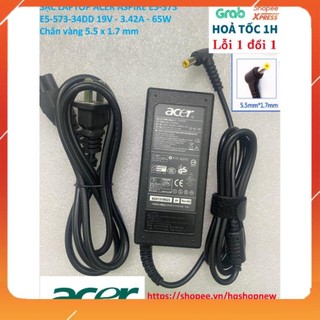 Hcm sạc laptop acer aspire e5-573 e5-573-34dd 19v - 3.42a - 65w chân vàng 5.5 x 1.7 mm
