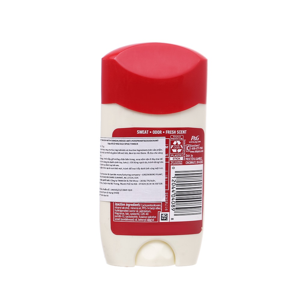 Sáp Khử Mùi Timber OLD SPICE 73Gr