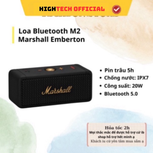 Loa bluetooth Marshall M2 phiên bản 2023 ,loa không dây M2 20w pin trâu âm thanh chất lượng chống nước - TECHHIGH