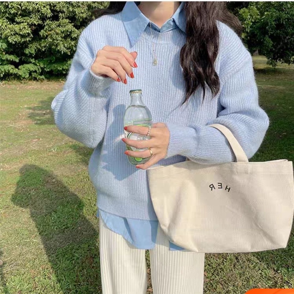 Áo sweater Dáng Rộng Thiết Kế Mới Đơn Giản Thời Trang Dành Cho Mù