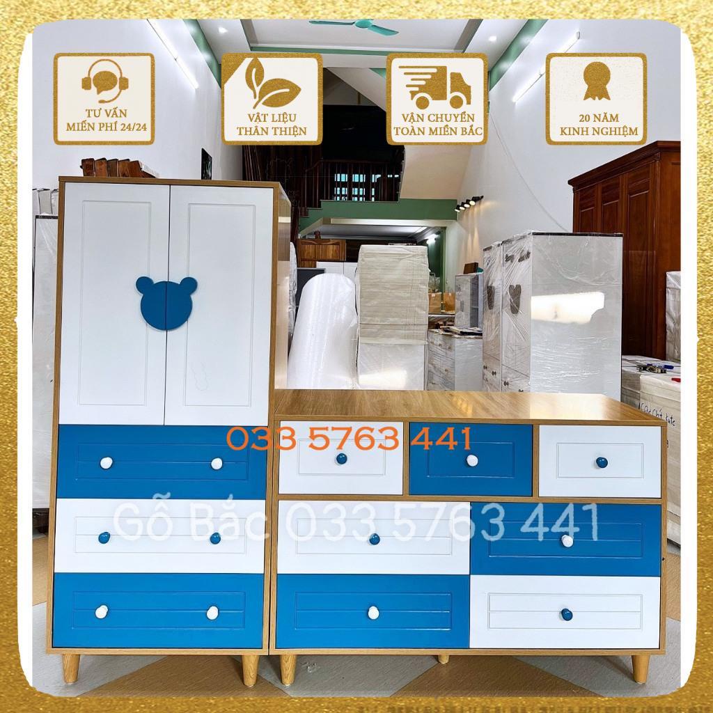 Tủ quần áo cho bé kích thước 120x60cm màu sắc phong phú là từ gỗ MDF phủ melamine - nhận làm theo kích thước yêu cầu