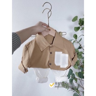 Sơ mi linen xước cho bé trai 8-18kg