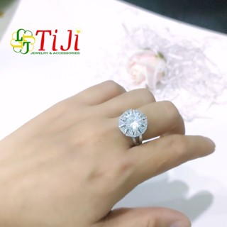 Nhẫn nữ inox mặt hoa sáng đẹp không đen không gỉ sét