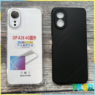 Ốp lưng Oppo A38 4G / A18 loại chống sốc và loại dẻo đen bảo vệ cam bền đẹp