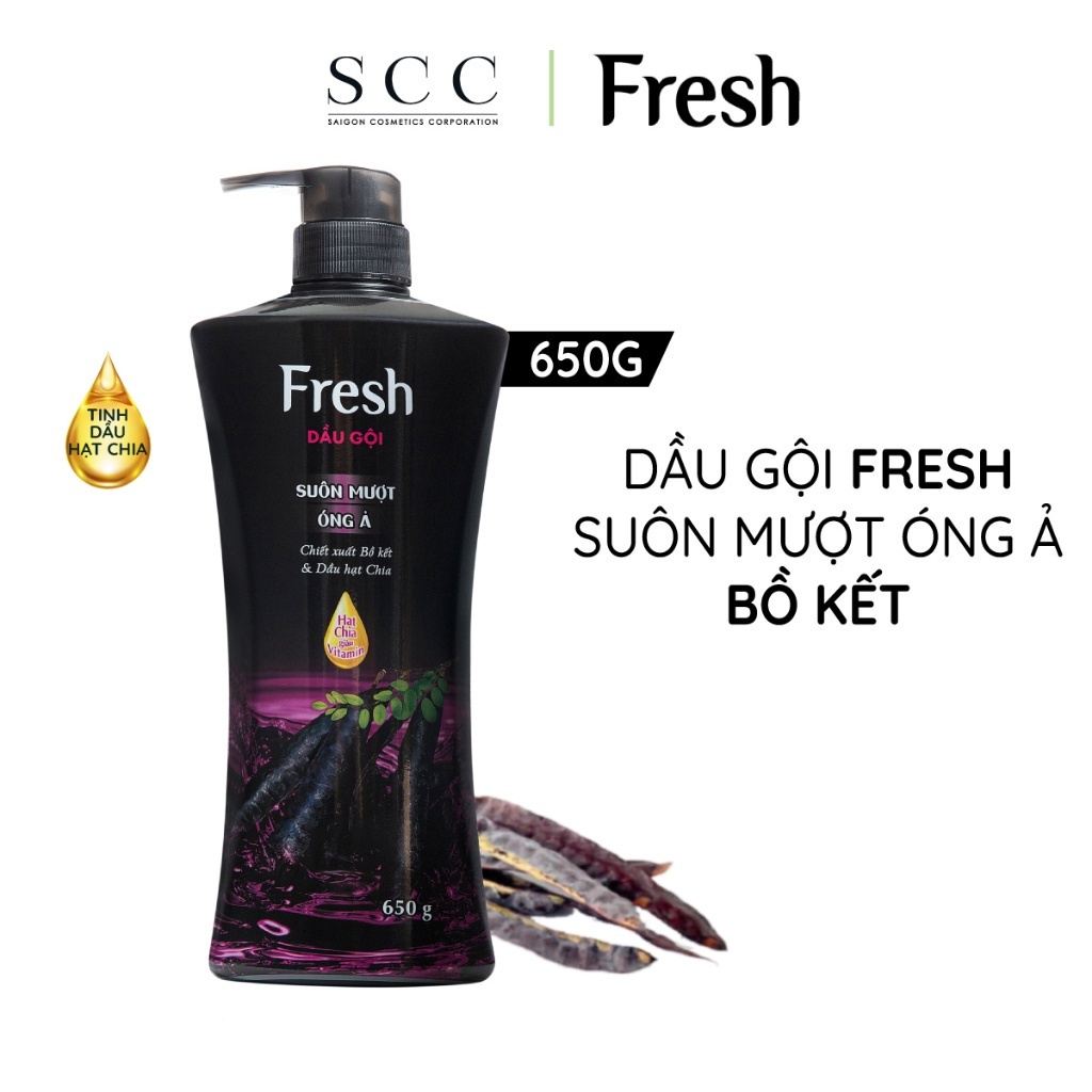 [BLACK FRIDAY 24-25/11 - MUA 2 NHẬN 4] Combo 2 chai Dầu gội Fresh chiết xuất Bồ kết Suôn mượt óng ả 650g/chai