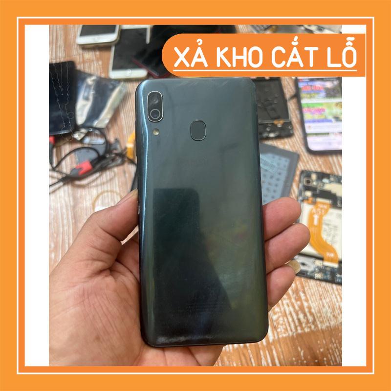 Xác điện thoại Samsung A30 hư màn hình,mã A305,bao main rin full chức năng. BH 2 năm