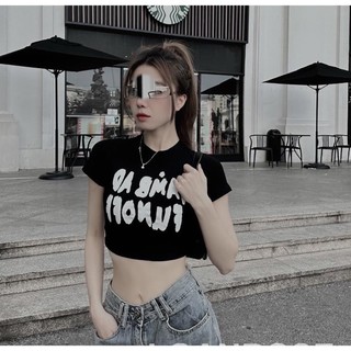 Áo croptop chữ