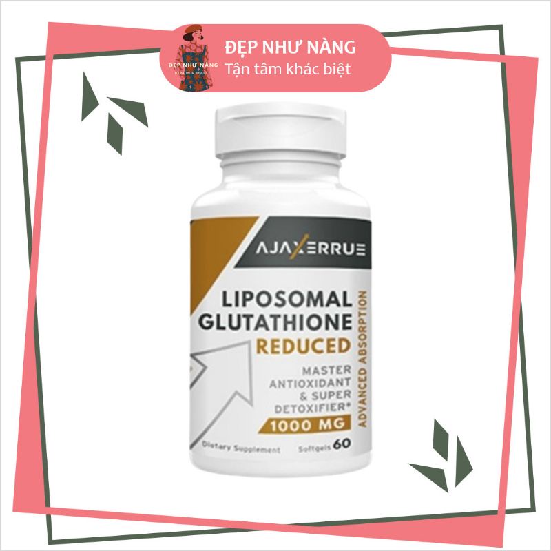 Viên Uống Trắng Da Liposomal Glutathione 1400mg Giảm Thâm Nám, Tàn Nhang Vitamin C 300mg Ha Mát Gan AJAX