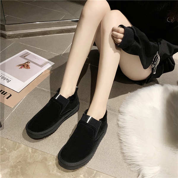 Giày Bốt Đi Tuyết Lót Lông Cừu cotton Dày Dặn Thời Trang 2023 Cho Nữ