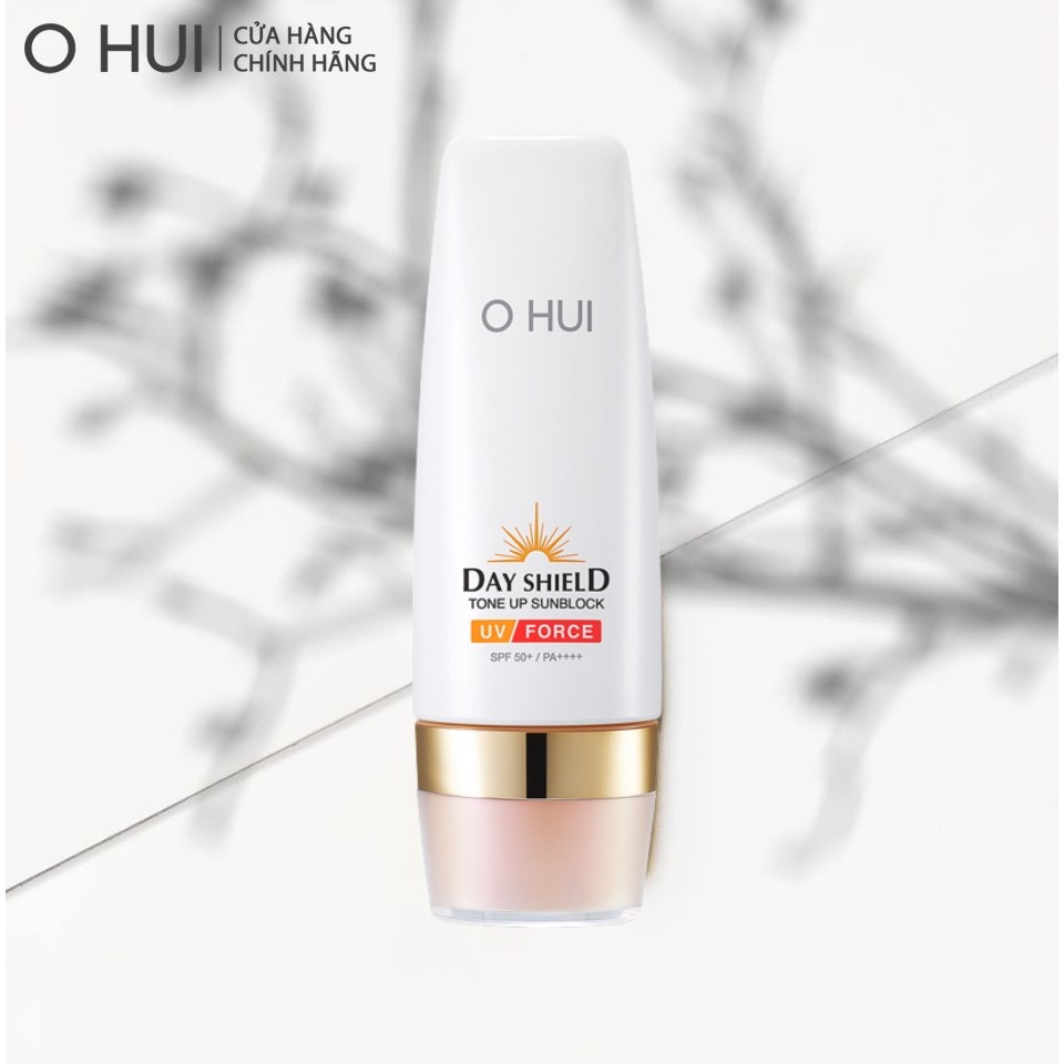 Kem chống nắng vượt trội nâng tone tự nhiên thể ẩm mỏng nhẹ OHUI Day Shield Tone Up UV Force 50ml/30ml