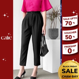 Quần baggy nữ xếp ly cạp thời trang công sở Calie QB007