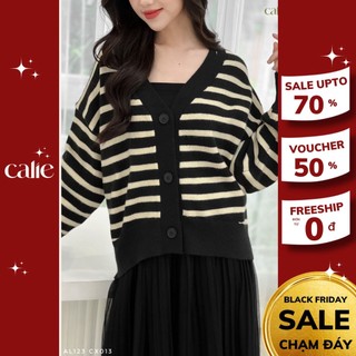 Áo cadigan kẻ sọc dài tay trẻ trung Calie AL123
