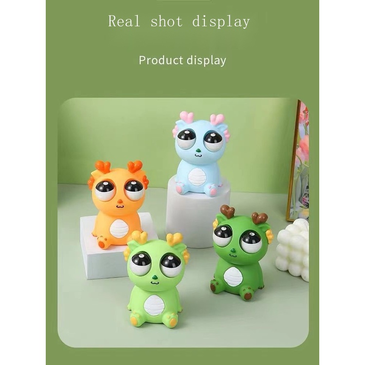 Douyin Đồ Chơi Nhấn Giảm Căng Thẳng Hình Khủng Long Mắt Sáng Tạo Vui Nhộn Cho Trẻ Em